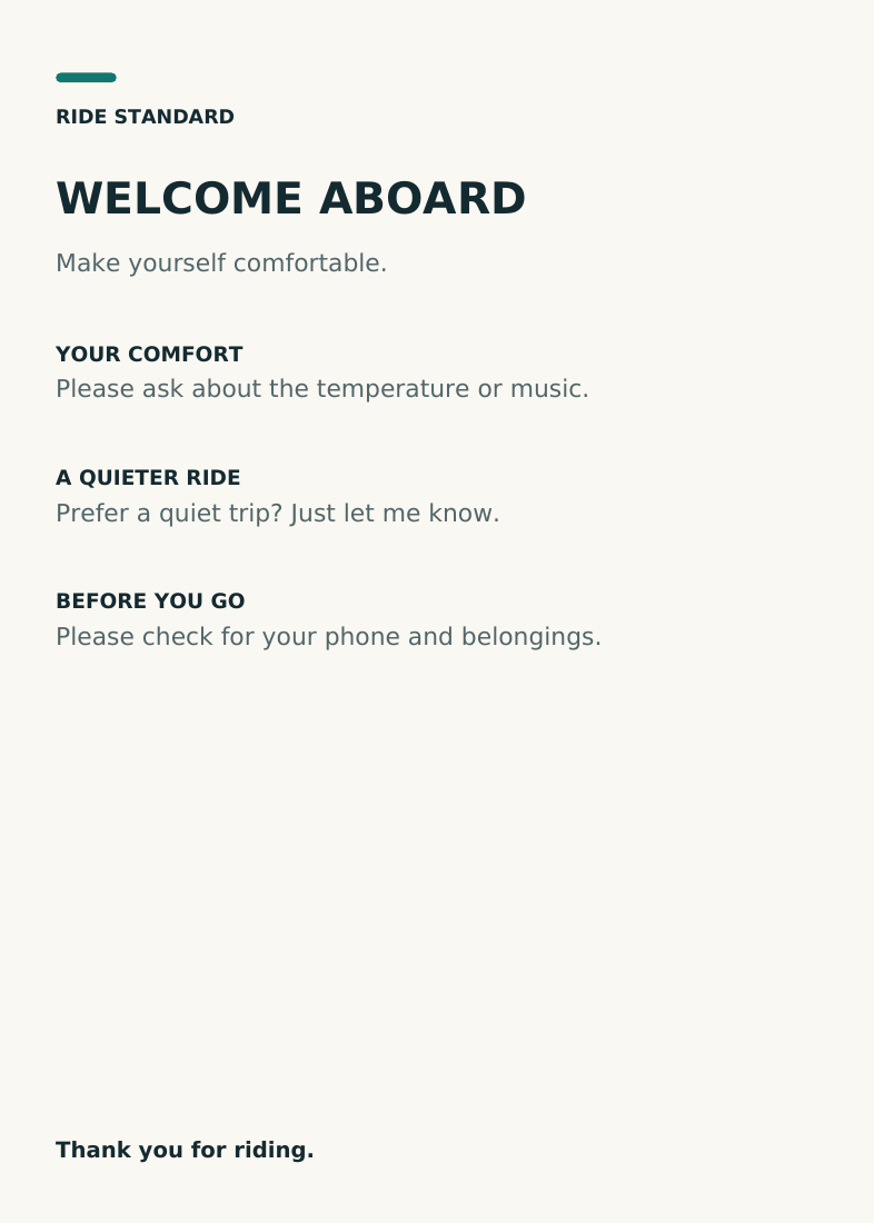 Free Ride Standard welcome sign preview